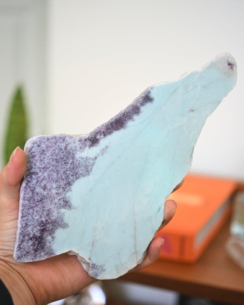Cleavelandite + Lepidolite Slab