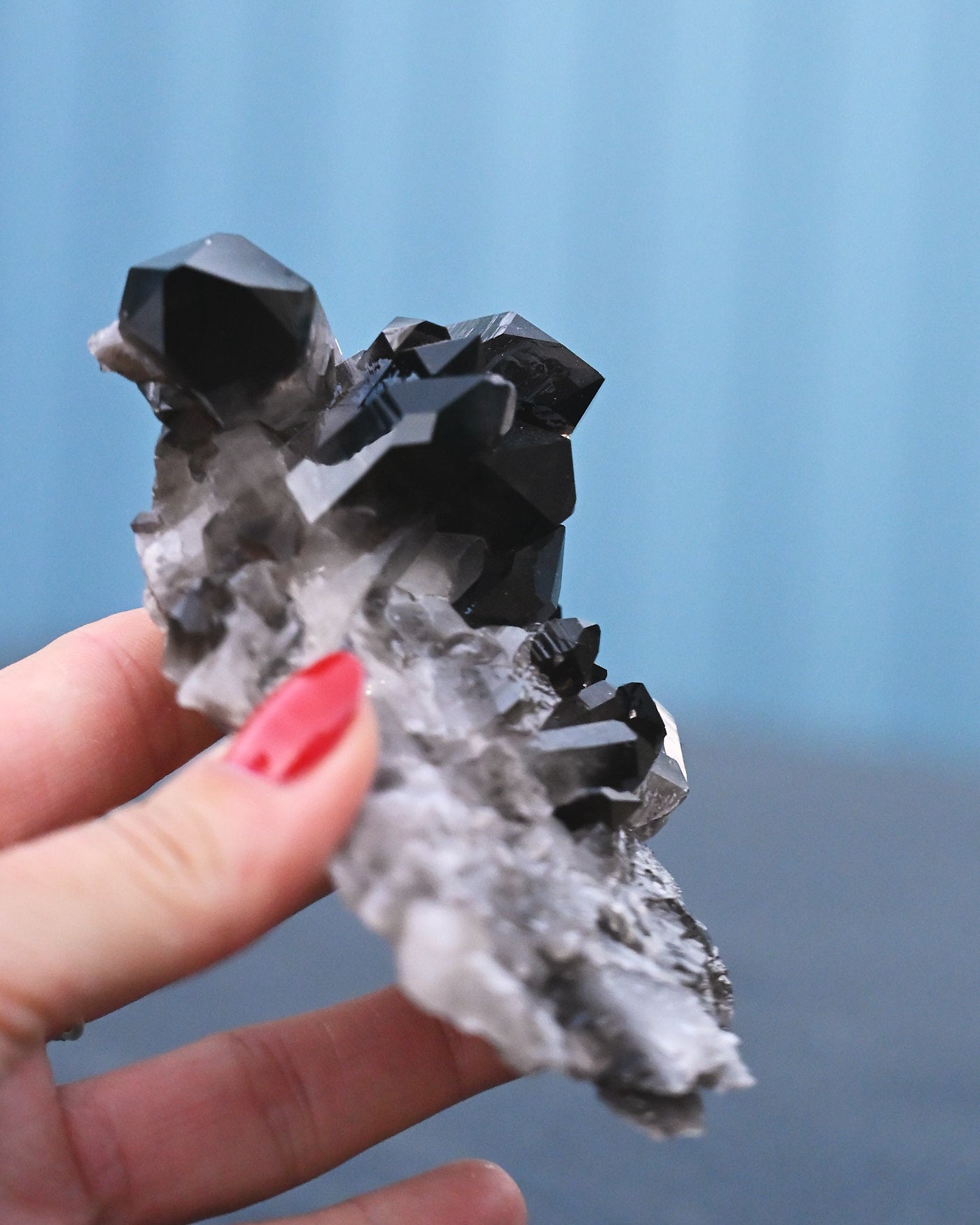 Arkansas Smoky Quartz Cluster detail view