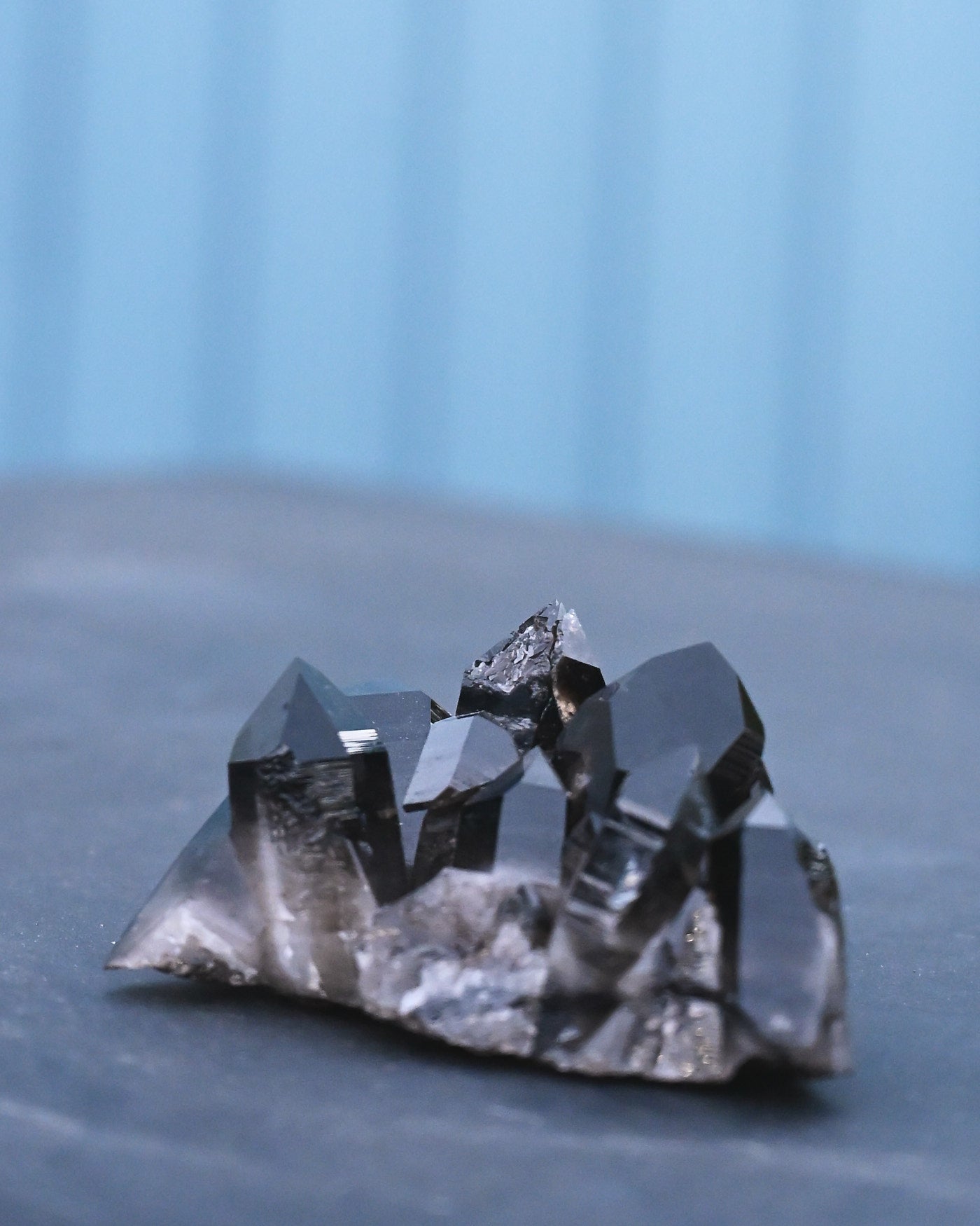 Arkansas Smoky Quartz Cluster side view