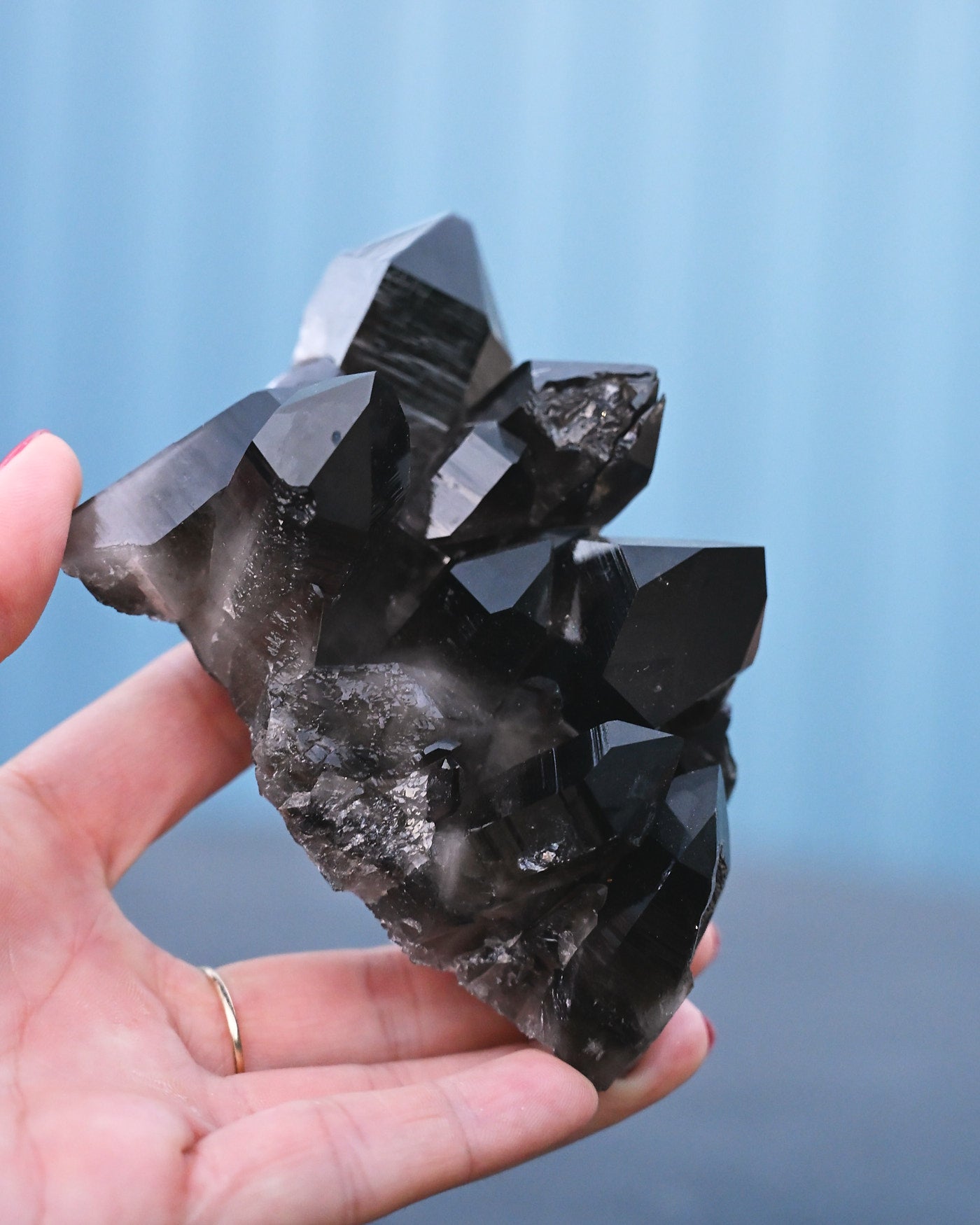 Arkansas Smoky Quartz Cluster alternate angle