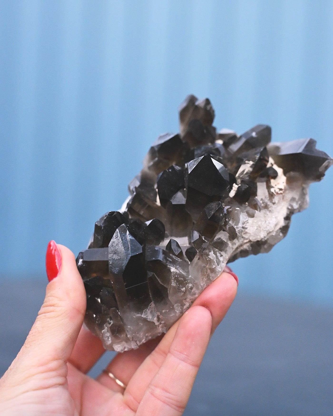 Arkansas Smoky Quartz Cluster detail