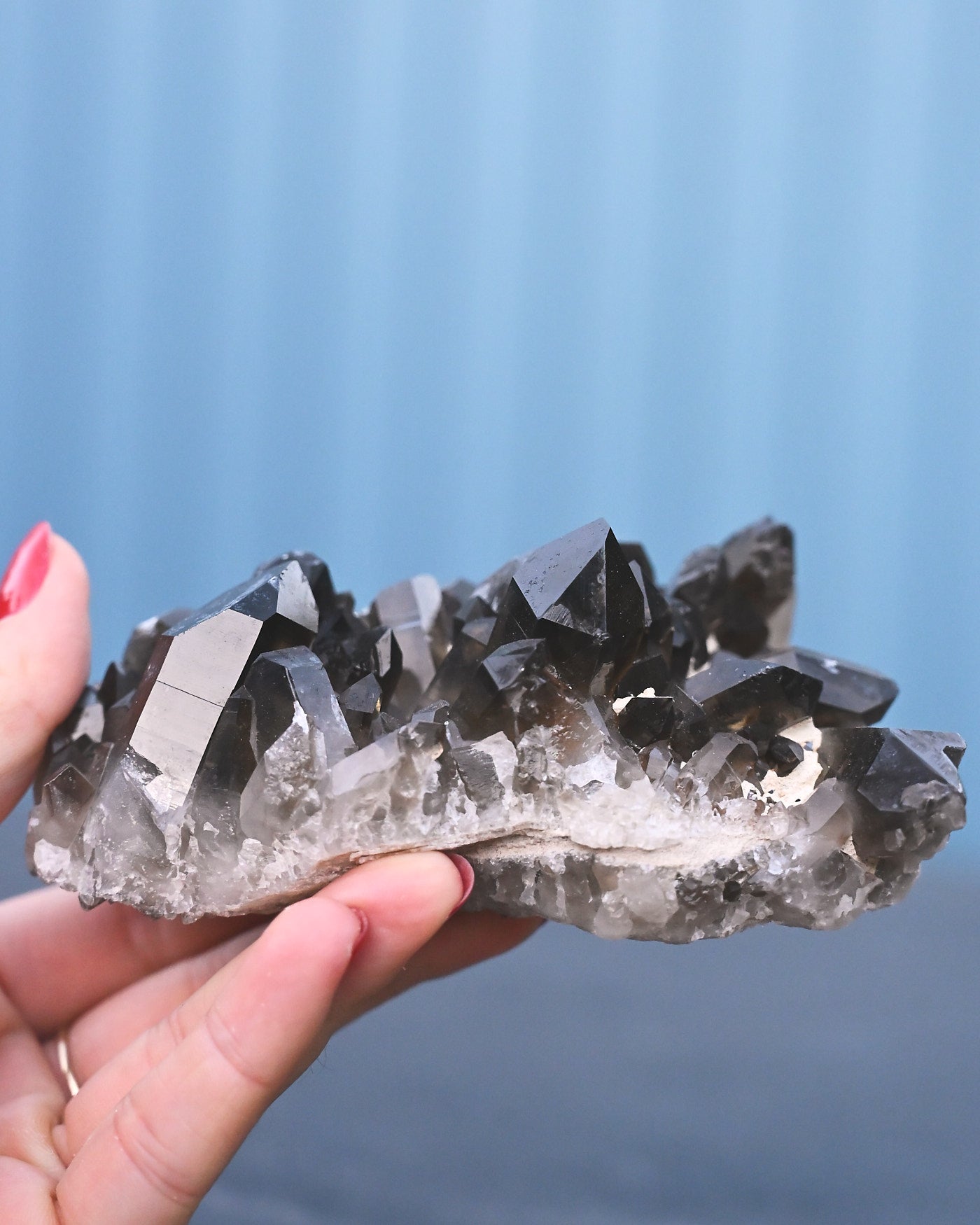 Arkansas Smoky Quartz Cluster alternate angle