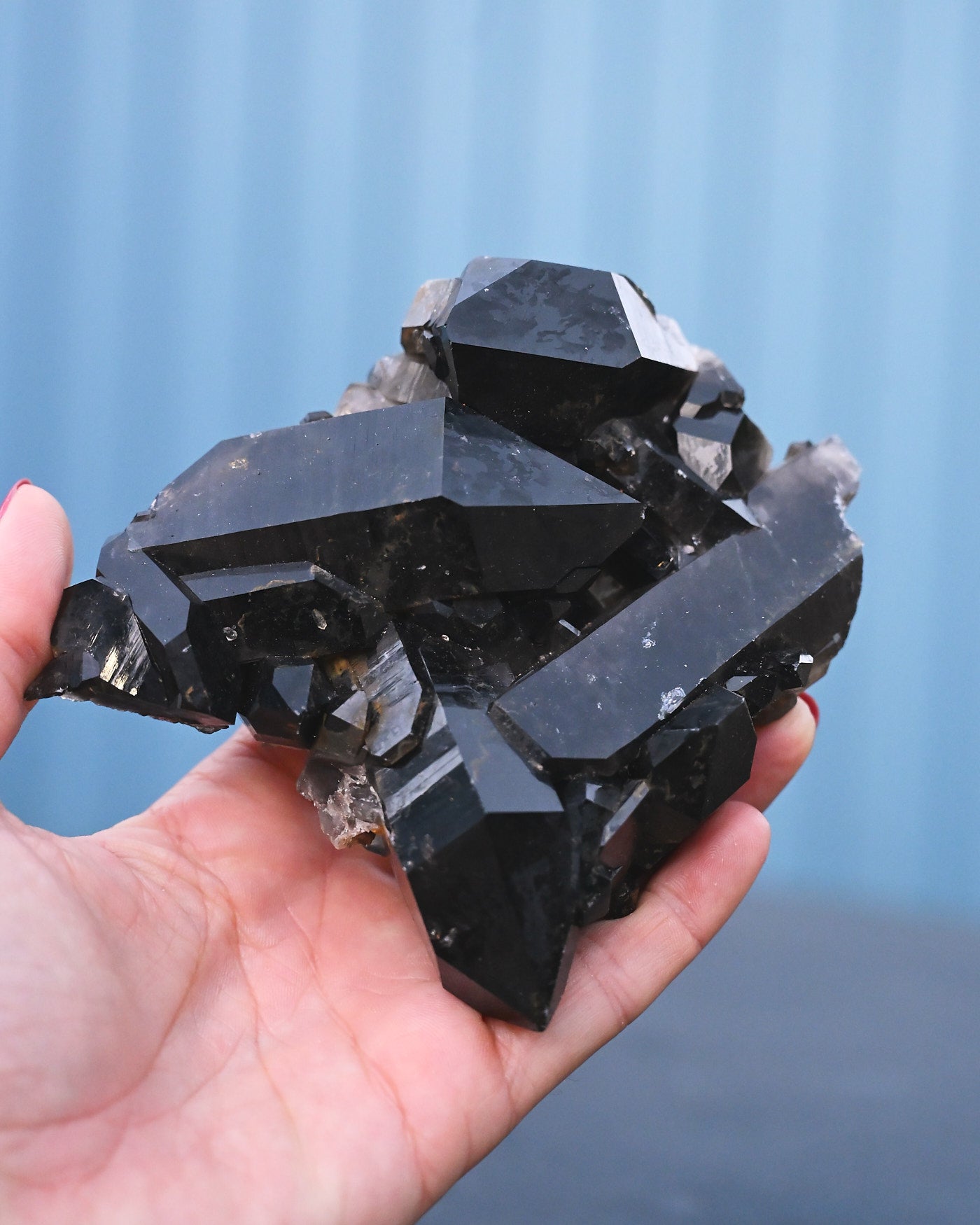 Arkansas Smoky Quartz Cluster detail