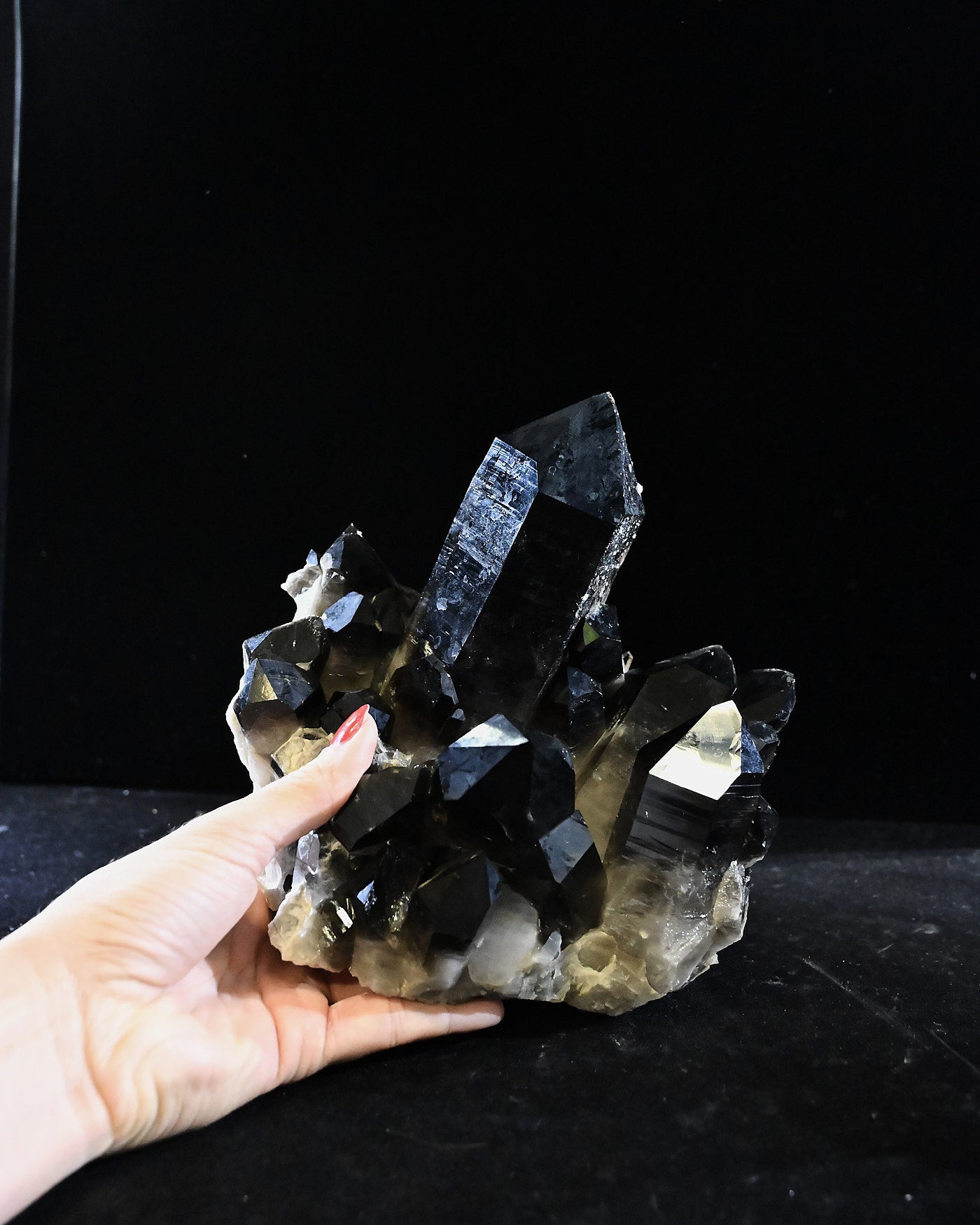 Arkansas Smoky Quartz Cluster 8.6 lbs — 8x6x6 in
