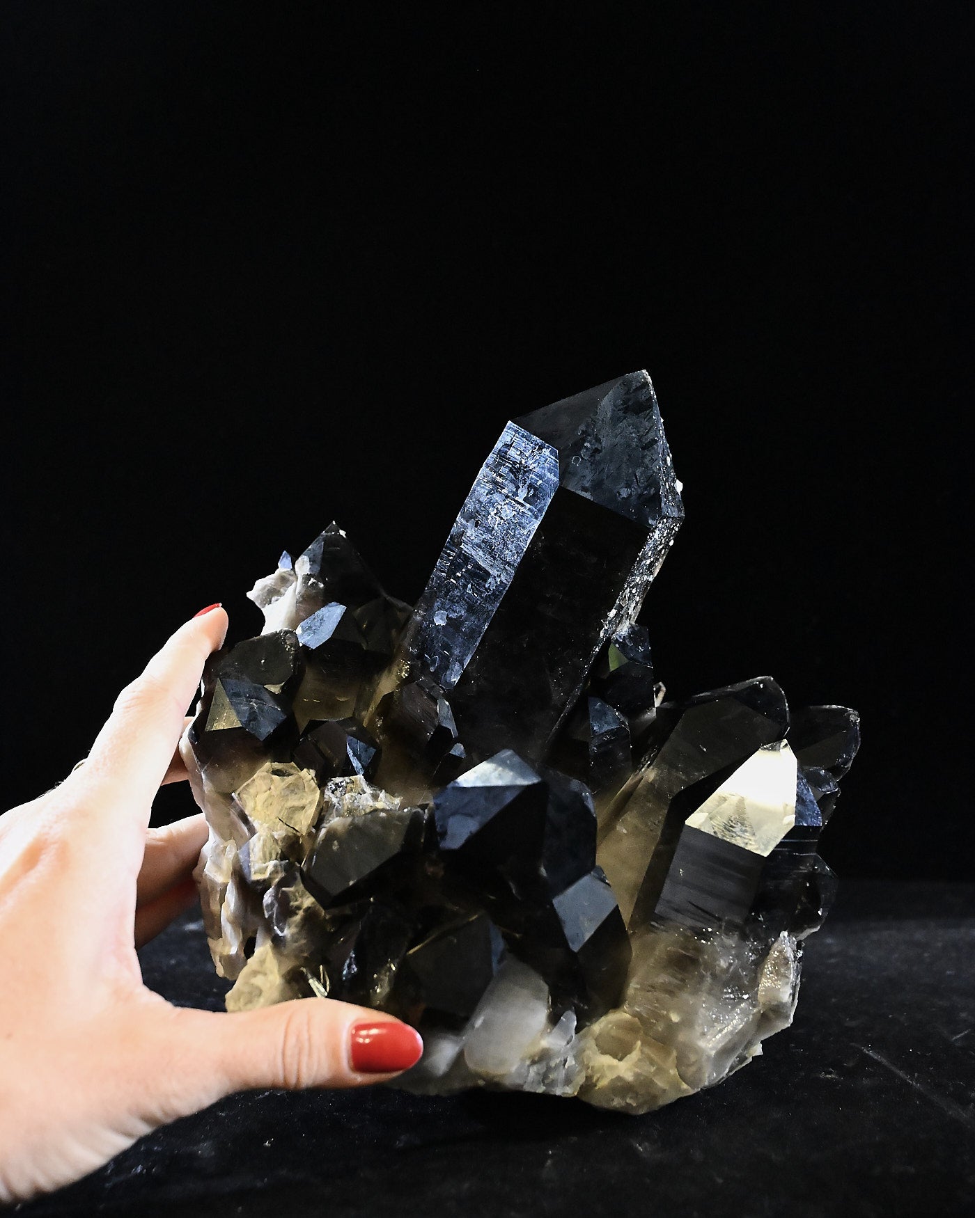 Arkansas Smoky Quartz Cluster 8.6 lbs — 8x6x6 inches
