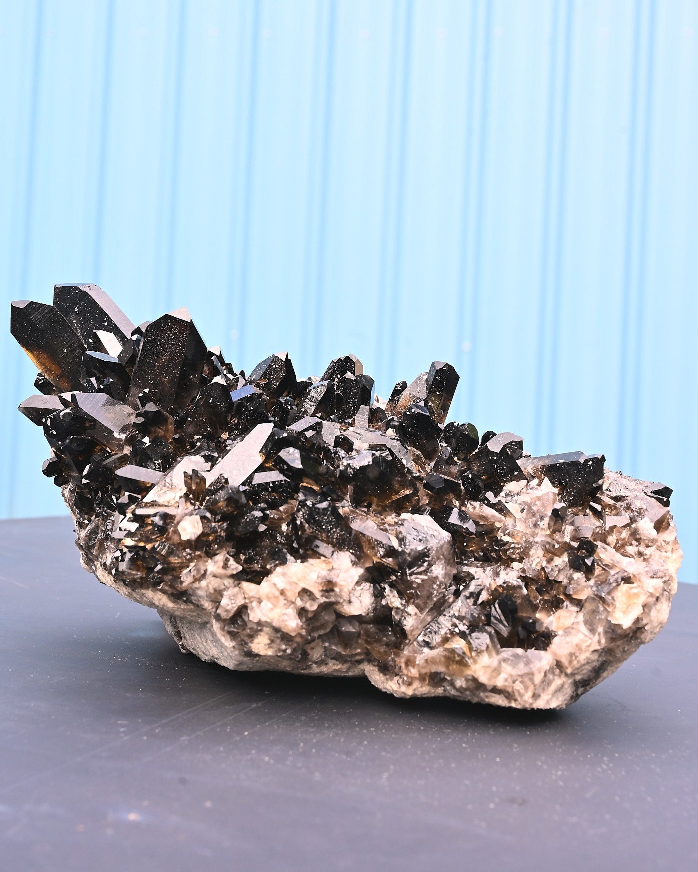 Arkansas Smoky Quartz Statement Cluster 10.2 lb - detail