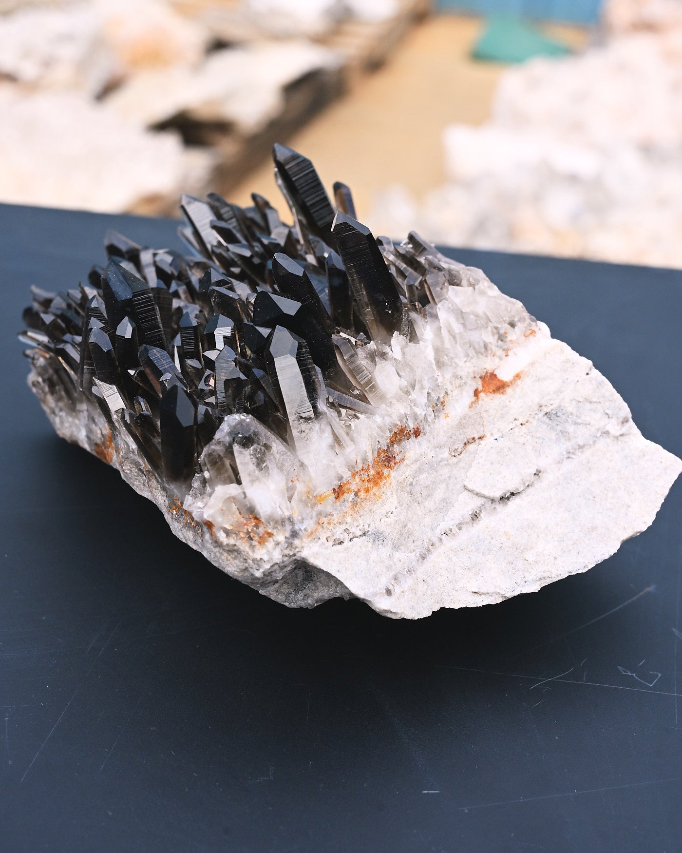 Arkansas Smoky Quartz Cluster 6.3 lb - detail