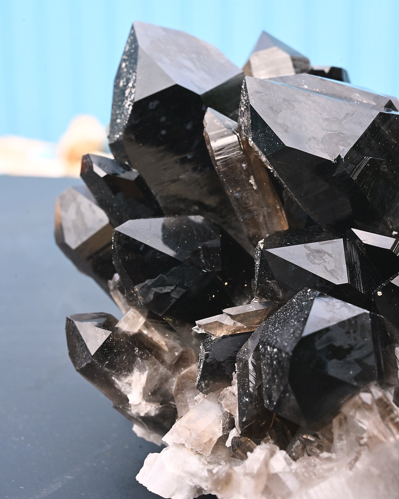Arkansas Smoky Quartz Cluster 3.5 lb - top view