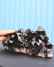 Arkansas Smoky Quartz Cluster 4.4 lb - angle view