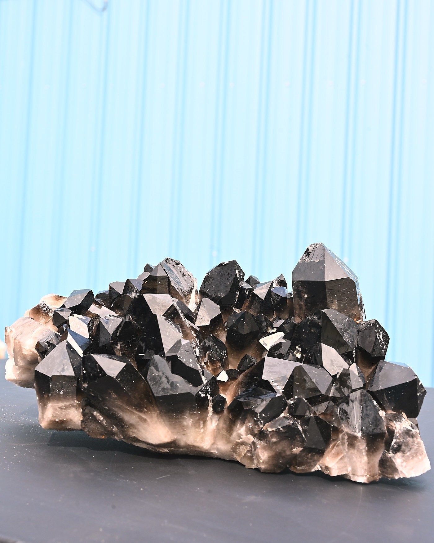 Arkansas Smoky Quartz Cluster 4.4 lb - detail
