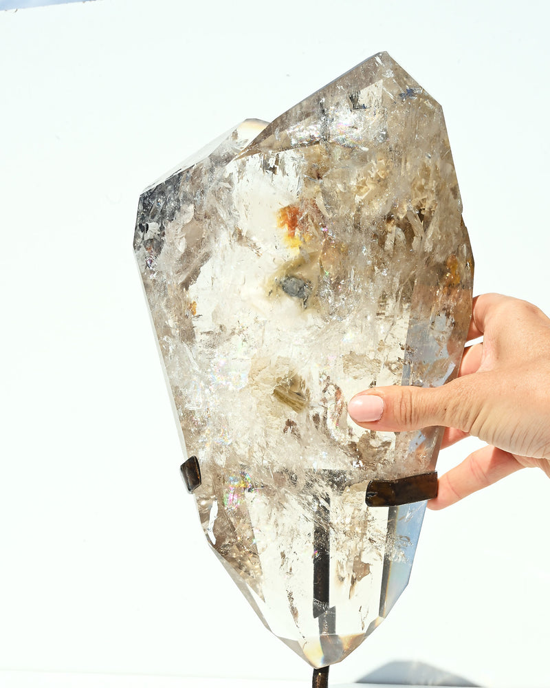 Smoky Rutile Hematite Polished Form on Stand 8.3 lbs