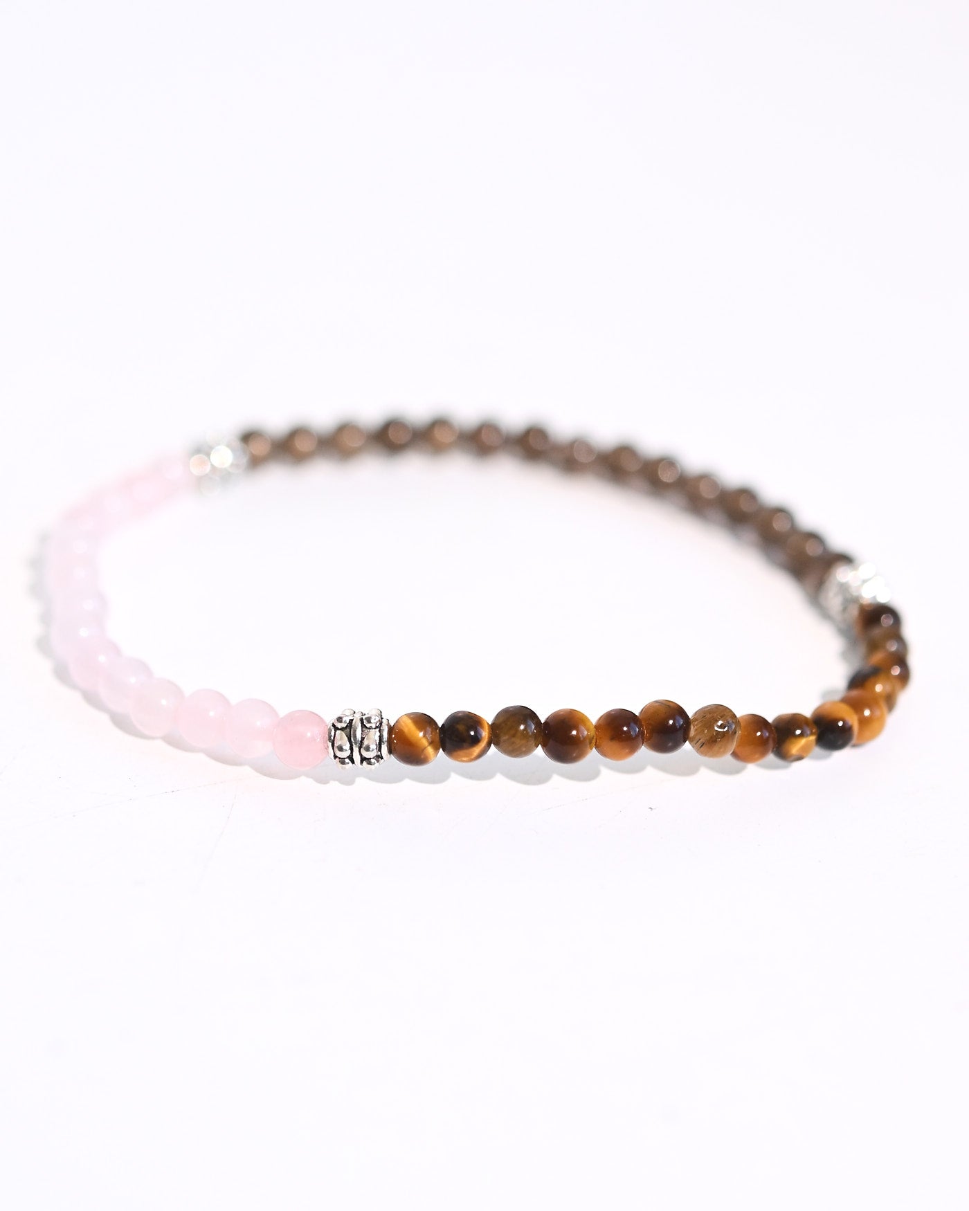 Smoky Quartz and Tiger Eye Bracelet on wrist
