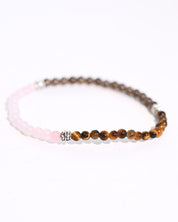 Smoky Quartz and Tiger Eye Bracelet on wrist