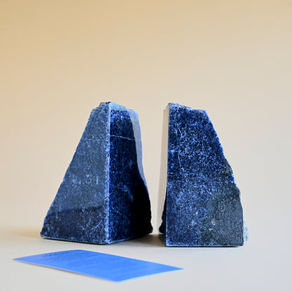 sodalite crystal home decor bookend