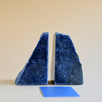 sodalite crystal home decor bookend