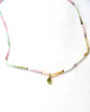 Watermelon Tourmaline & Peridot Necklace