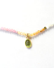 Watermelon Tourmaline & Peridot Necklace