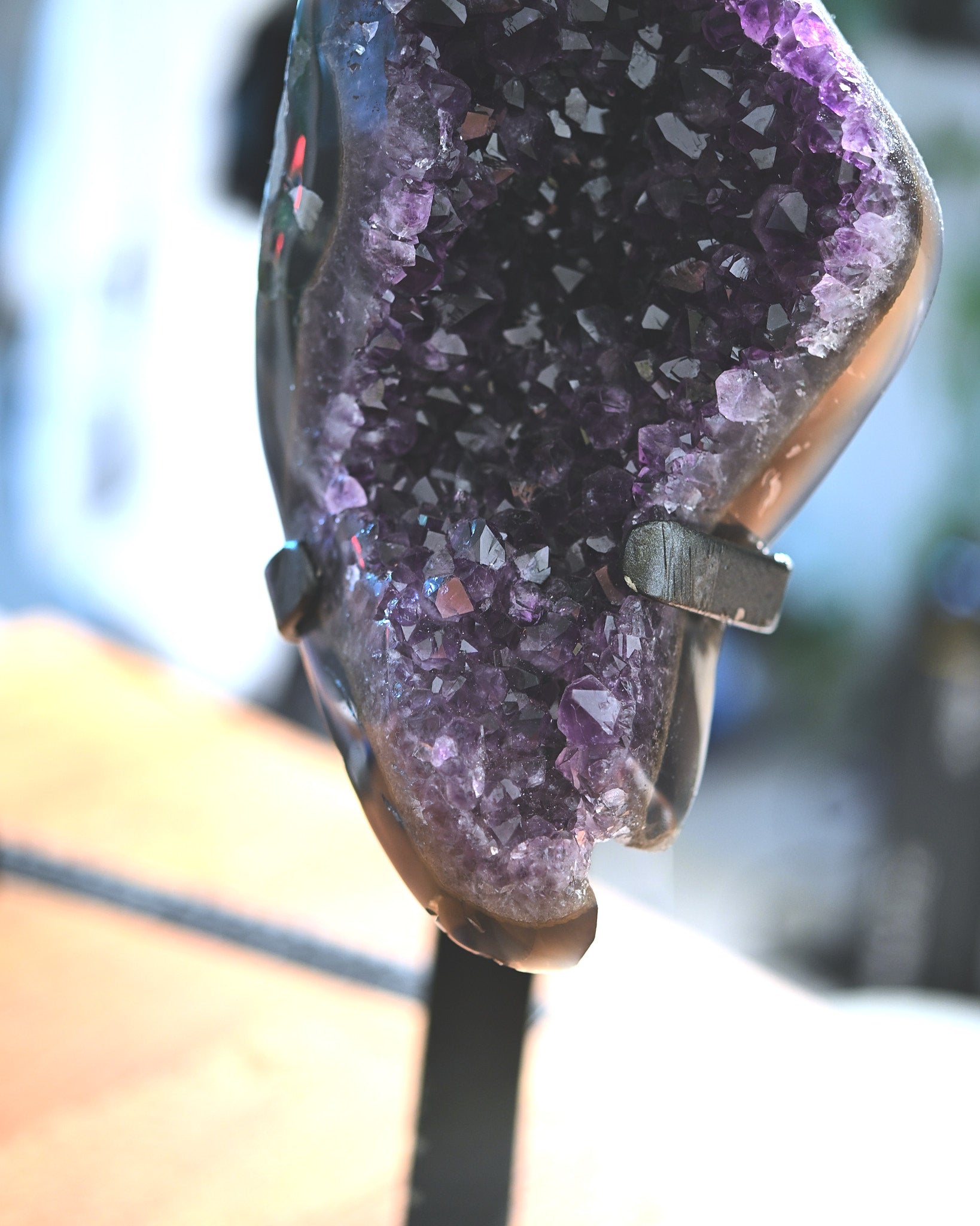 XL Amethyst Crystal Geode on Stand 15lbs