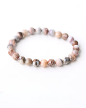 Botswana Agate Bracelet - natural banded chalcedony beads