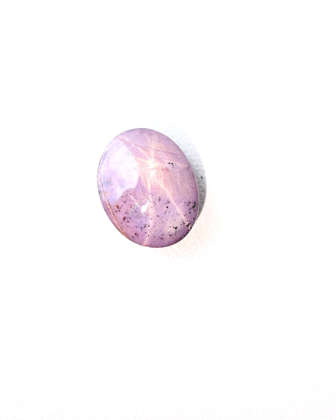Star sapphire loose gemstone cabochon close-up