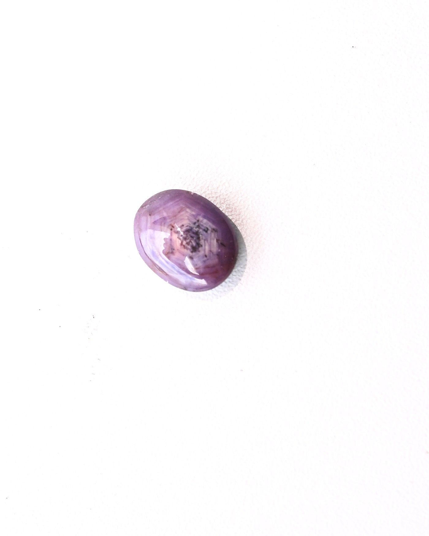 Star sapphire gem B showing translucency