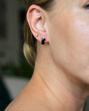 Black Tourmaline Sterling Silver Earrings