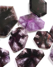 Trapiche Amethyst Slice — Natural Star Formation