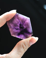 Trapiche Amethyst Slice — Natural Star Formation