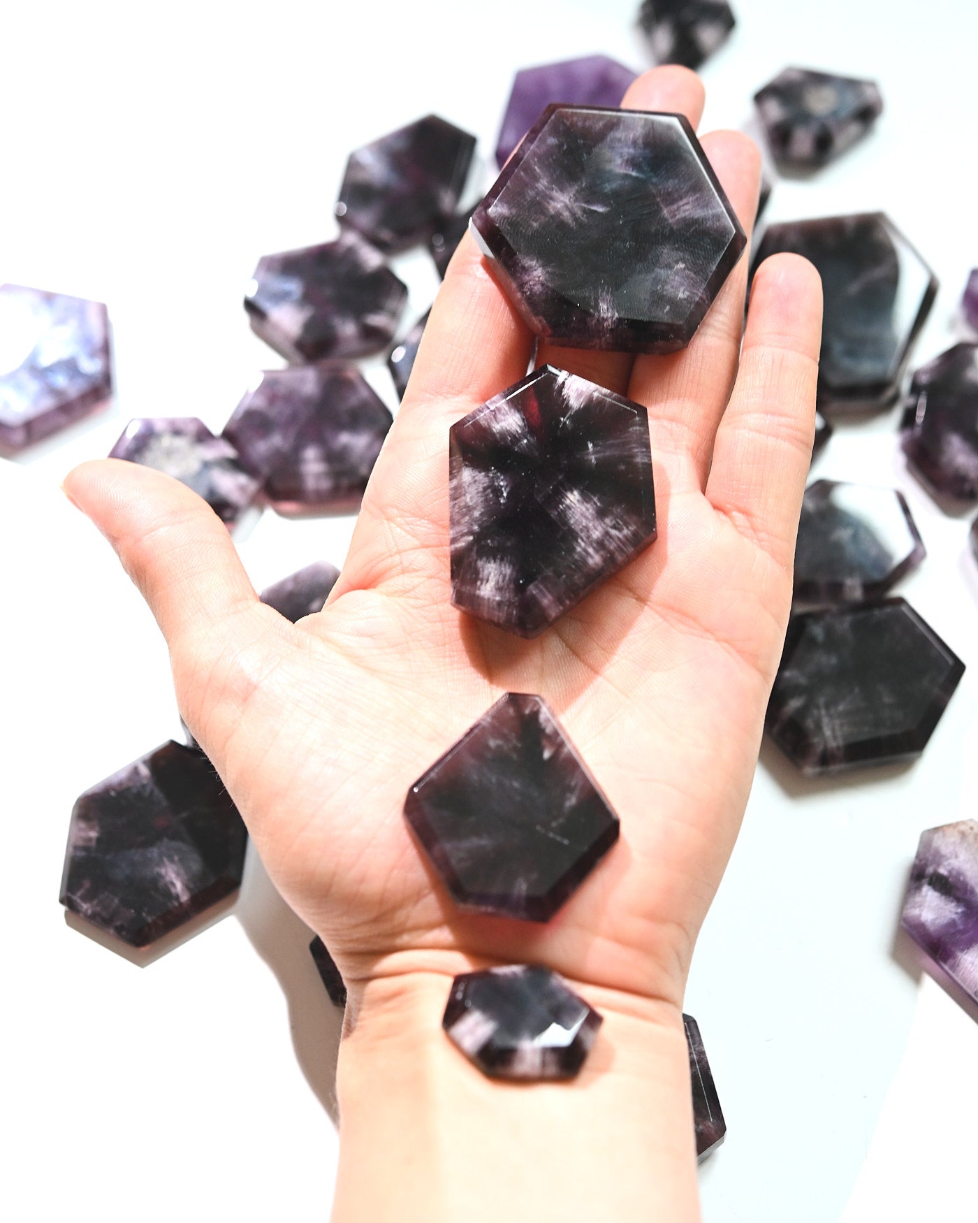Trapiche Amethyst Slice — Natural Star Formation