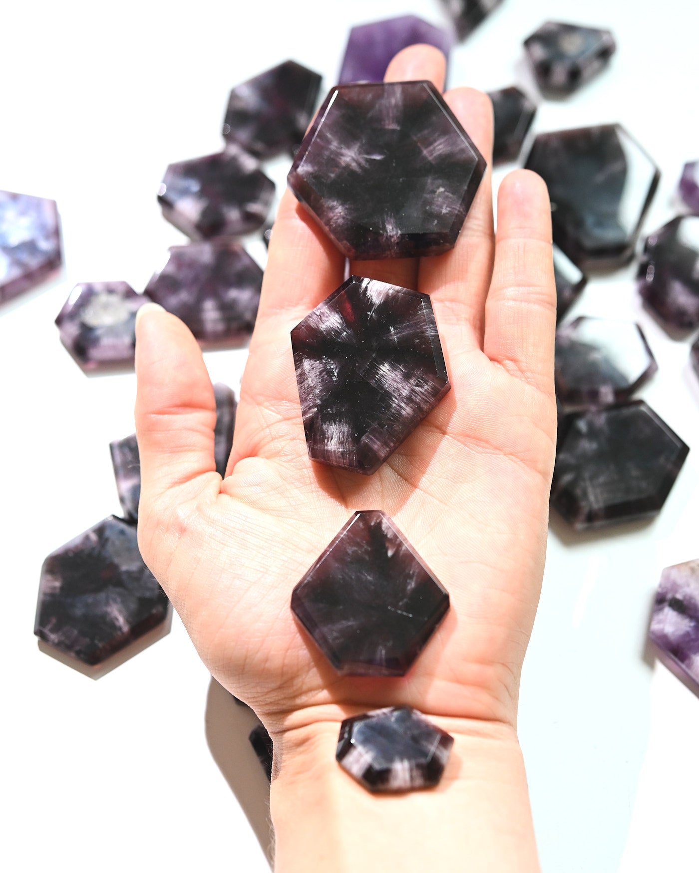Trapiche Amethyst Slice — Natural Star Formation