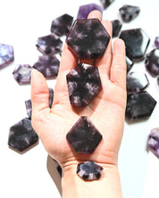 Trapiche Amethyst Slice — Natural Star Formation