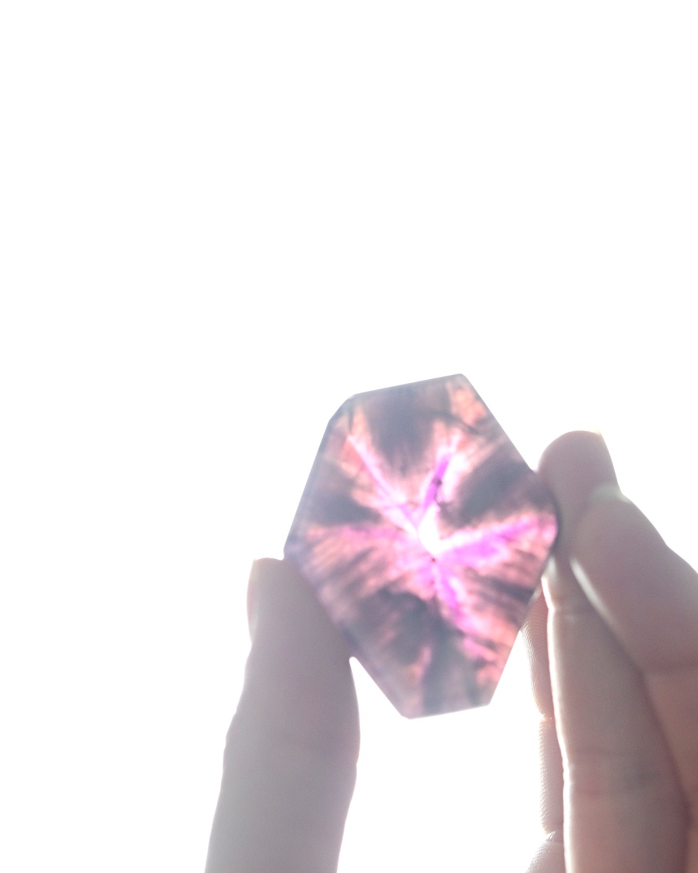 Trapiche Amethyst Slice — Natural Star Formation