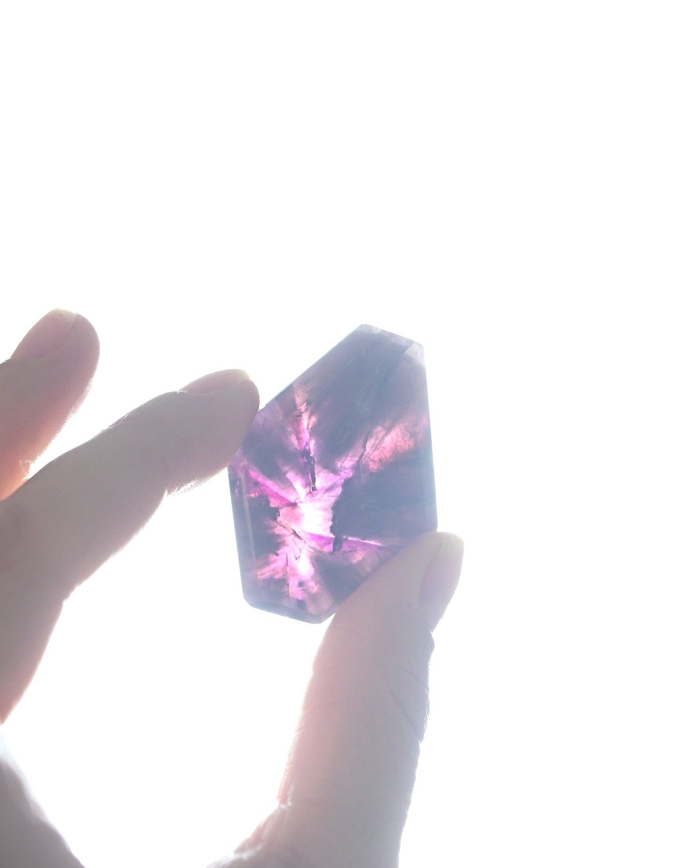 Trapiche Amethyst Slice — Natural Star Formation