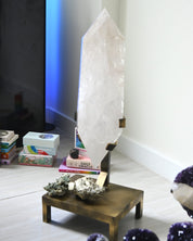 44lb Double-Terminated Quartz Point on Custom Stand