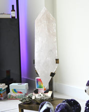 44lb Double-Terminated Quartz Point on Custom Stand