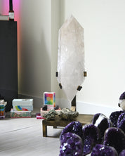44lb Double-Terminated Quartz Point on Custom Stand