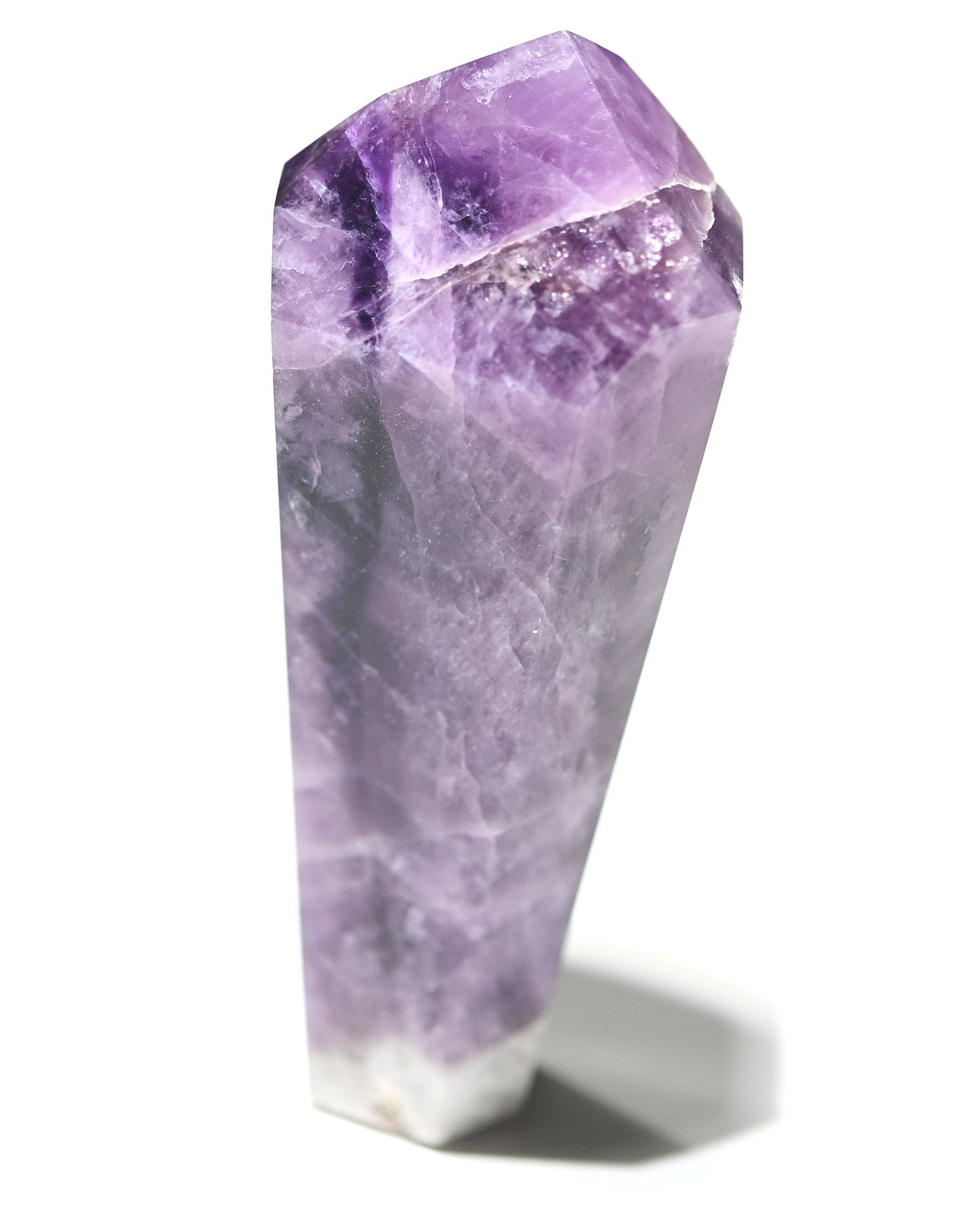 Trapiche Amethyst Point - rare chevron amethyst crystal from Brazil for sale at Crystals.com