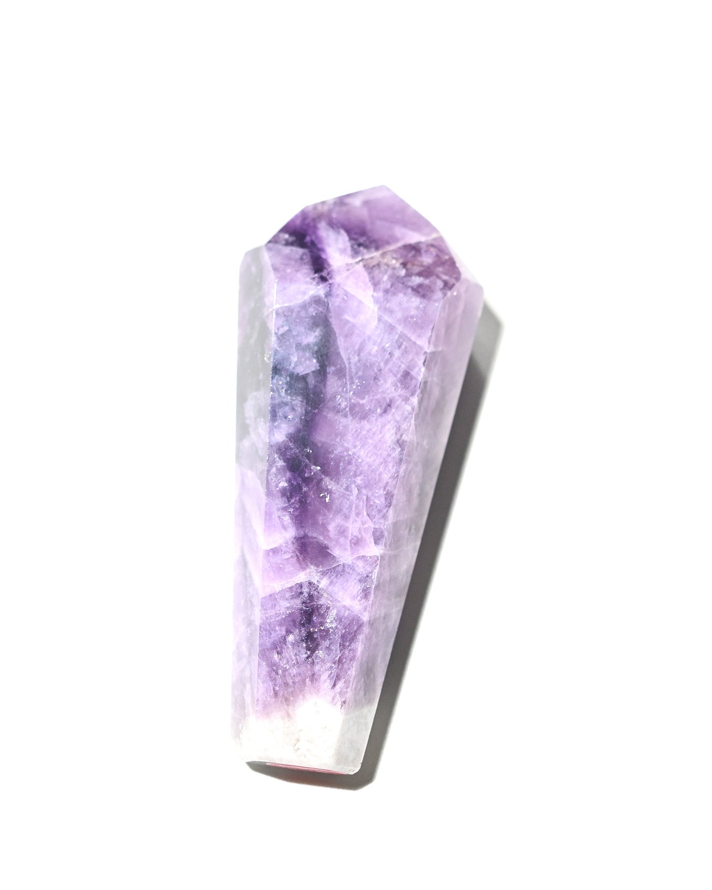 Trapiche Amethyst Point - rare lavender chevron amethyst crystal from Brazil for sale at Crystals.com