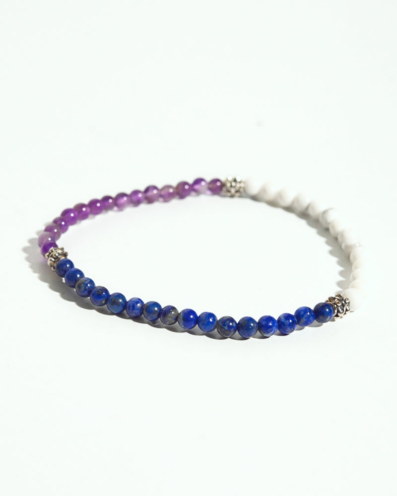 Calm + Clarity Bracelet - Amethyst - Lapis - Howlite