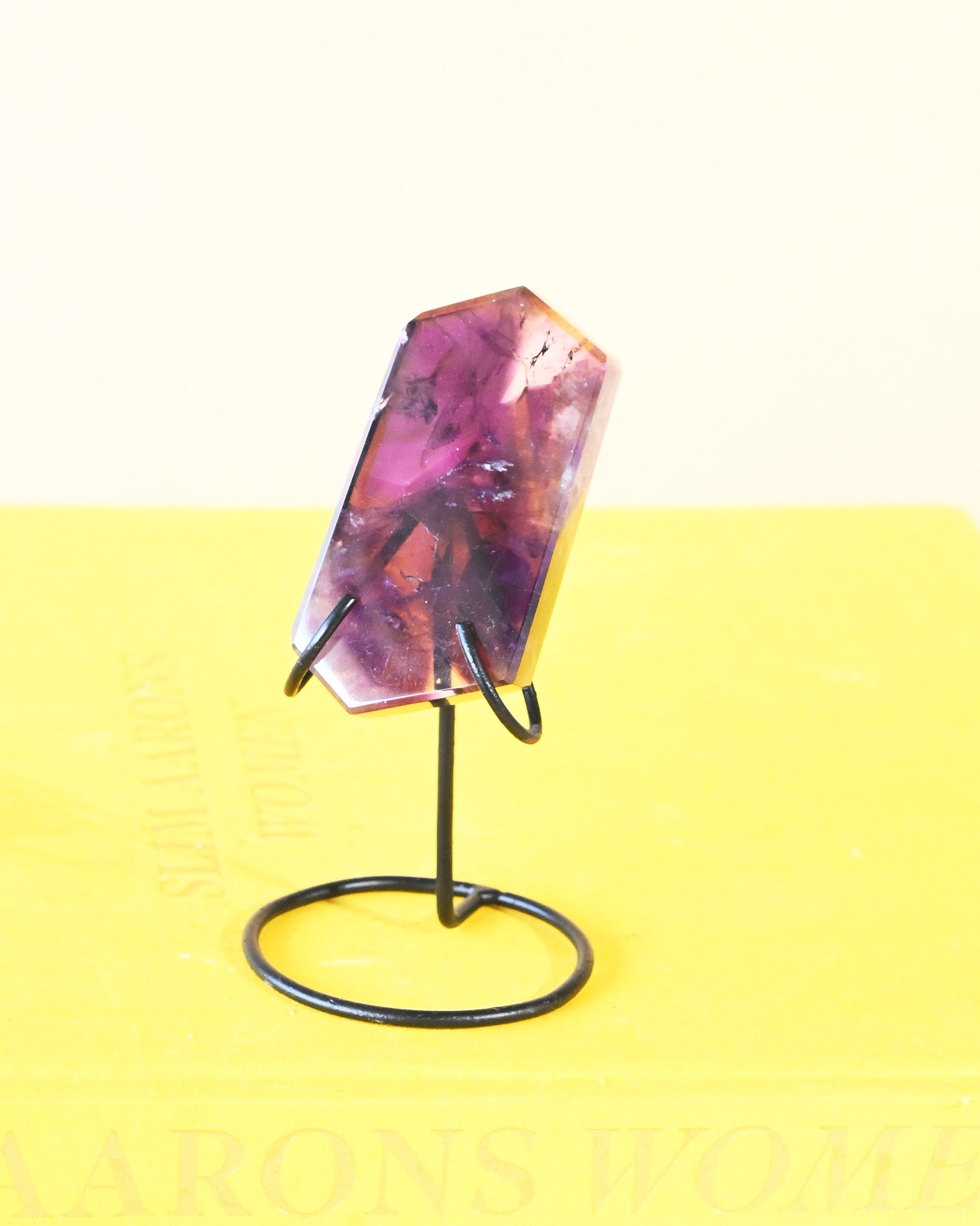Trapiche Amethyst Slice on Stand