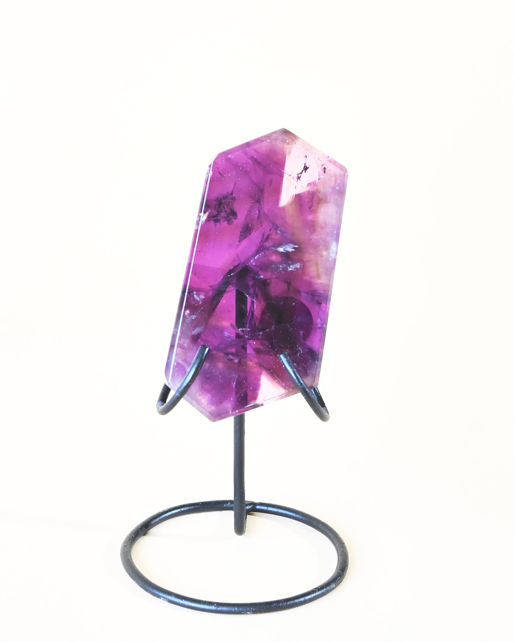 Trapiche Amethyst Slice on Stand