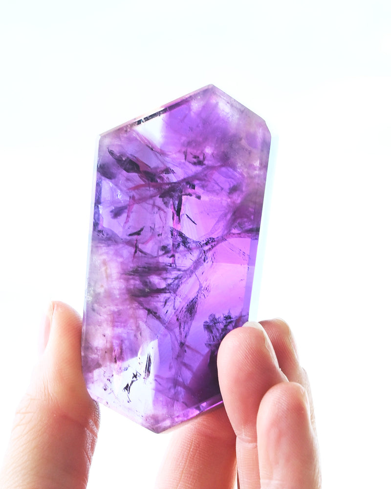 Trapiche Amethyst Slice on Stand 228g