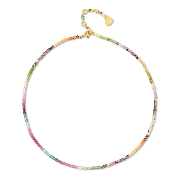Watermelon Tourmaline Beaded Choker