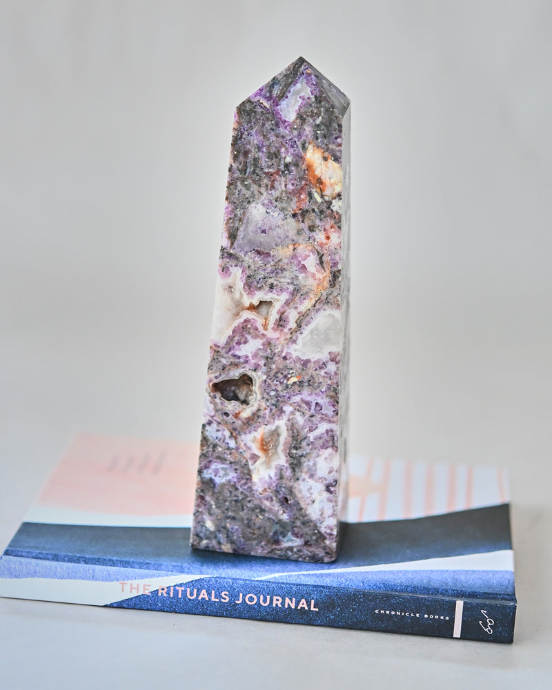 Purple Agate Tower 7 inch