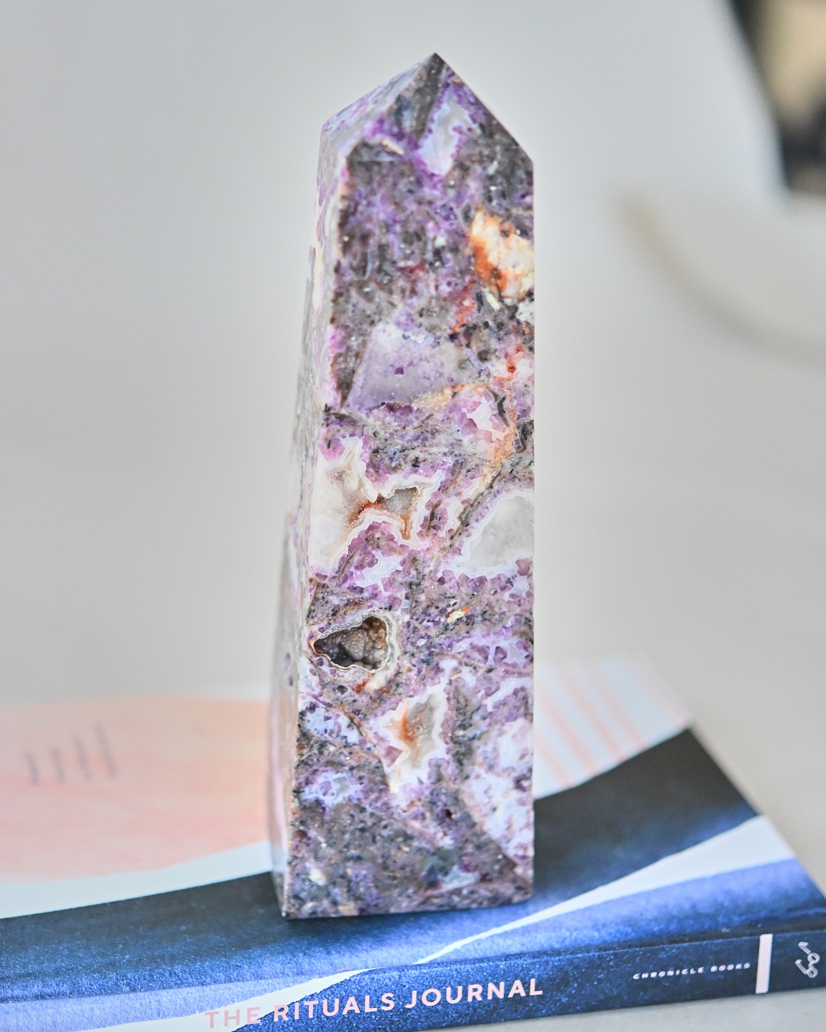 Purple Agate Tower 7 inch