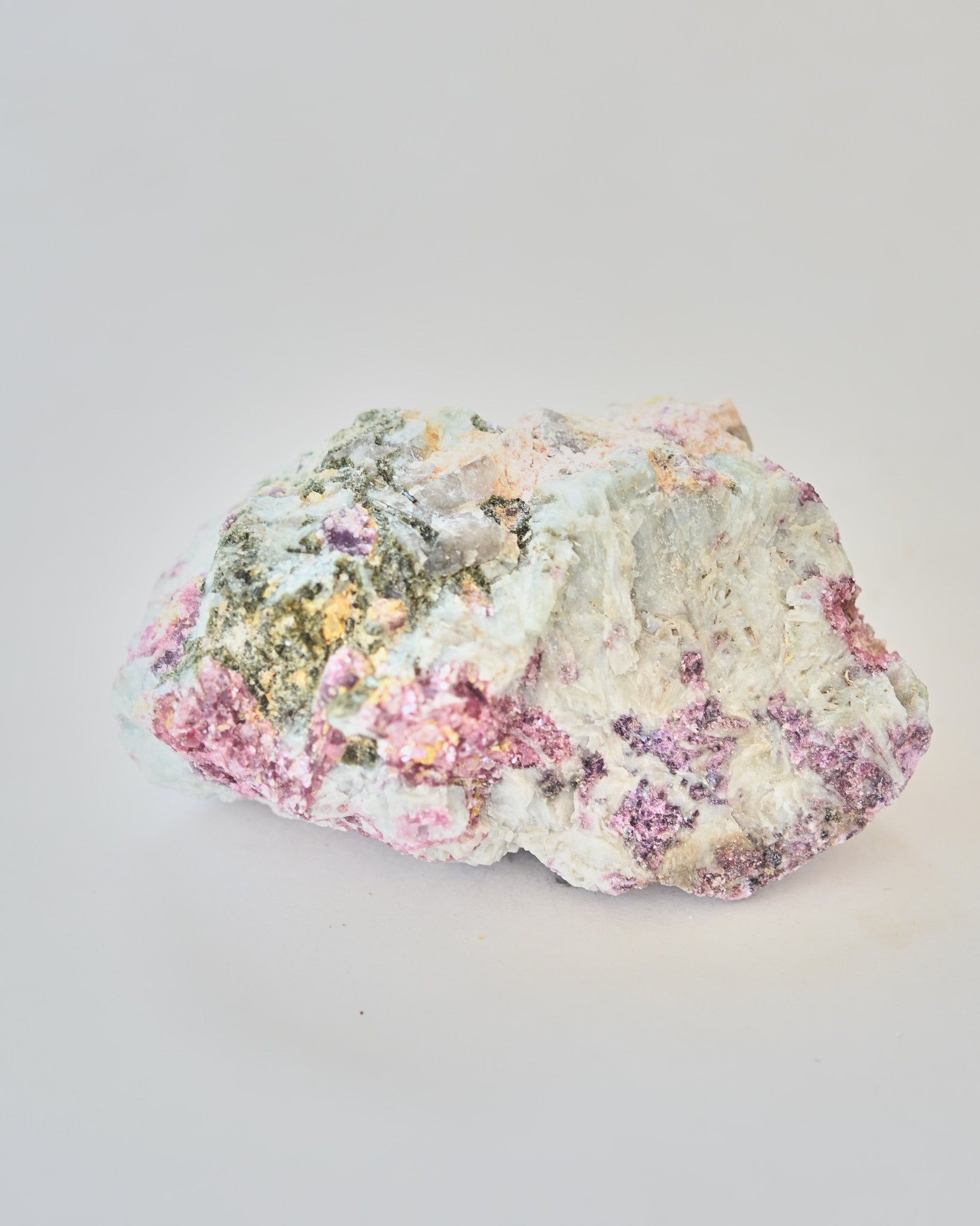Natural Rough Lepidolite + Watermelon Tourmaline
