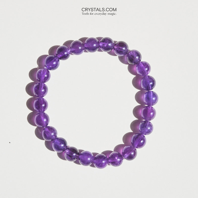 Amethyst Bracelet DC10 mm Beads Natural
