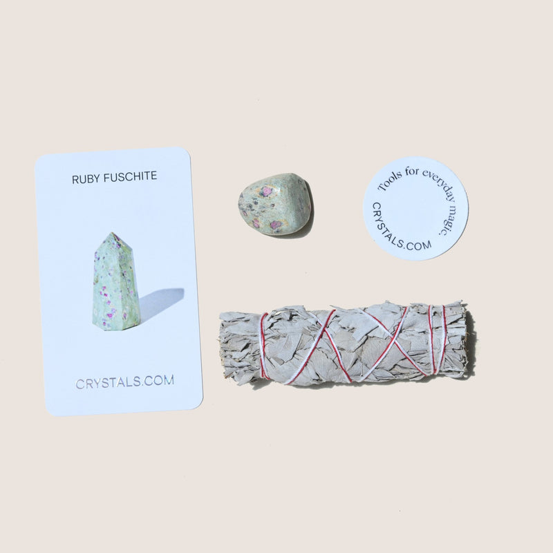 Sage and Ruby Fuchsite Duo - LOVE