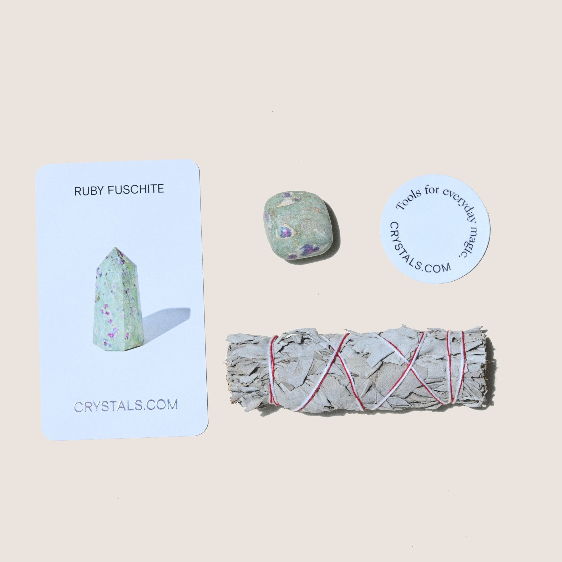 Sage and Ruby Fuchsite Duo - LOVE