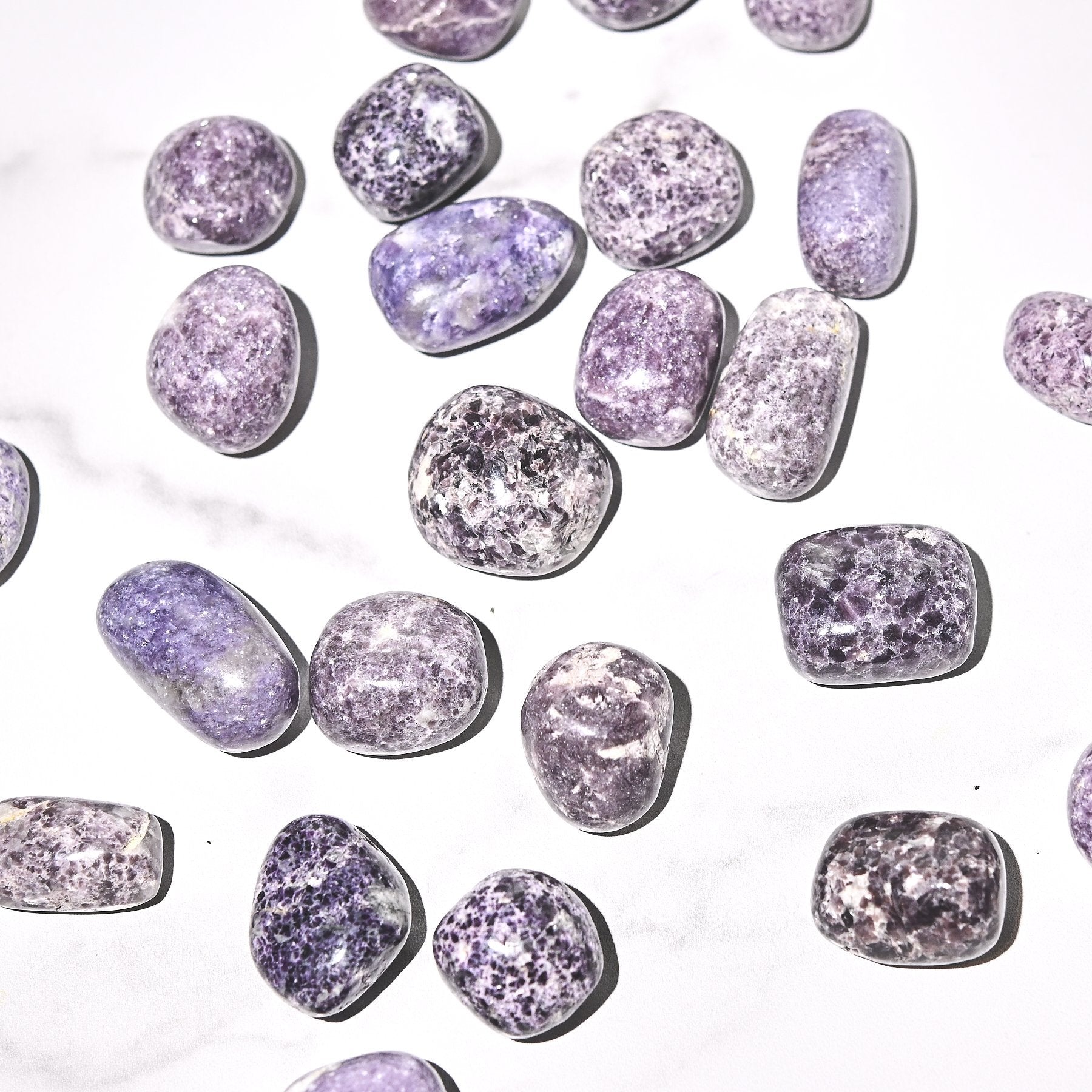 Lepidolite Crystal Tumbled Stones semi smooth 20mm-25mm